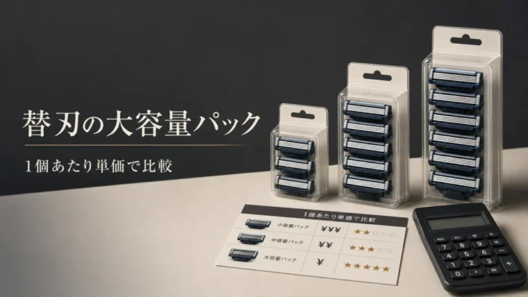 T字カミソリ替刃の大容量パック選び方と最安単価の計算方法