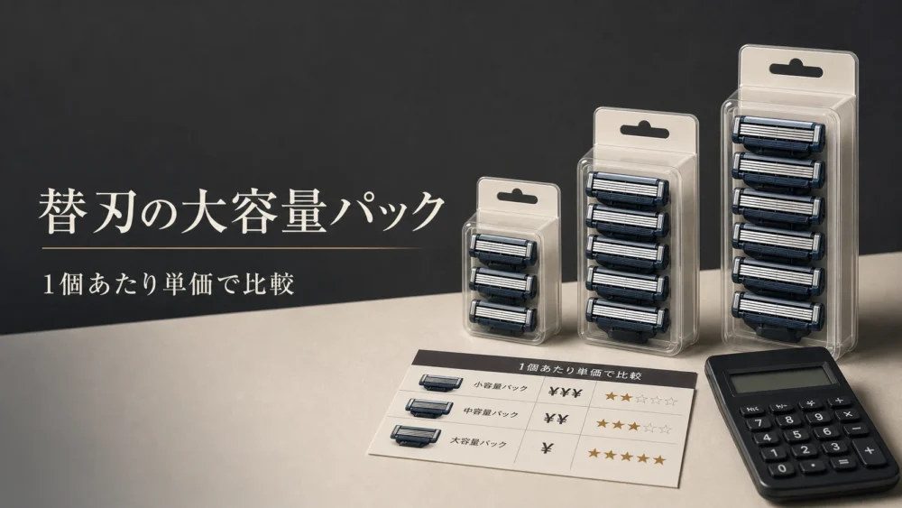 T字カミソリ替刃の大容量パック選び方と最安単価の計算方法