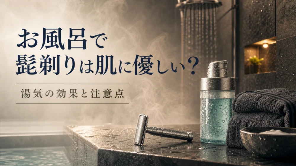 お風呂で髭剃りは肌に優しい？湯気の効果と注意点