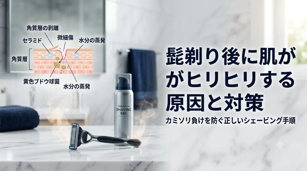 髭剃り後に肌がヒリヒリする原因と対策！カミソリ負けを防ぐ正しいシェービング手順
